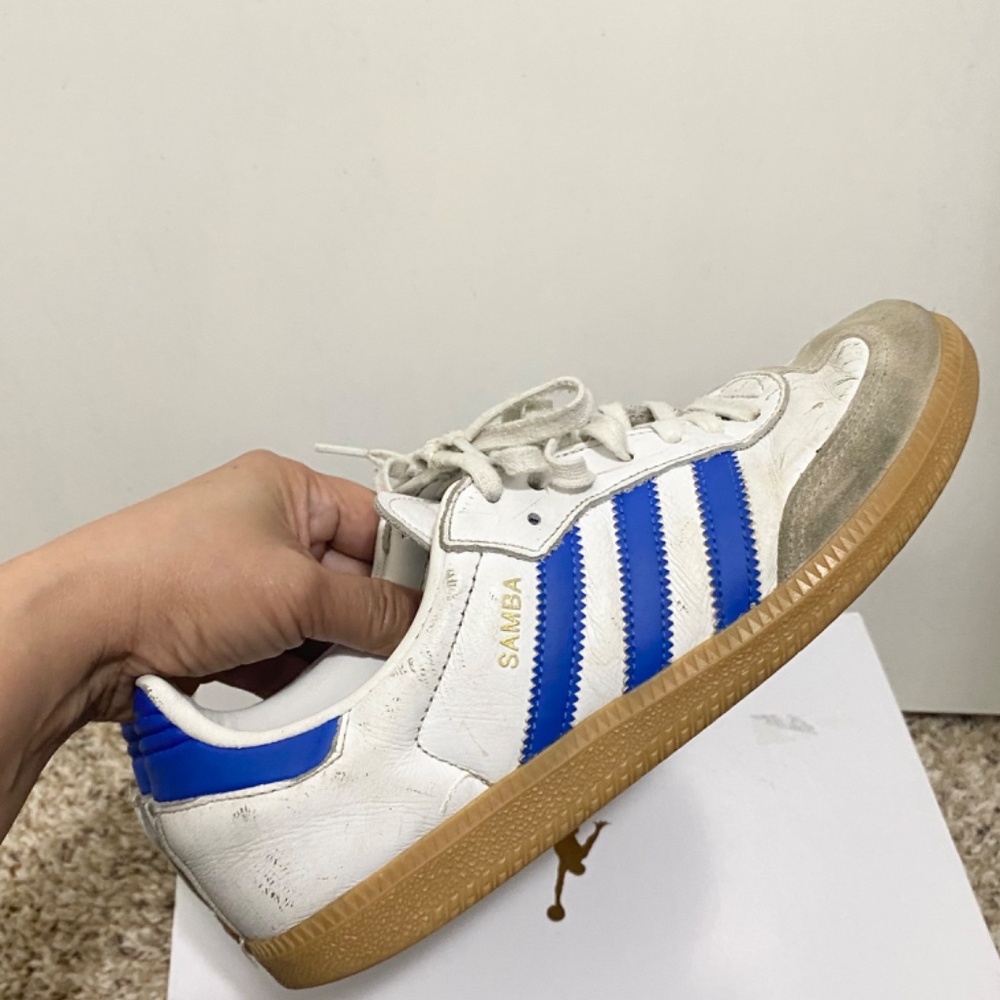*****SOLD*****Adidas Samba Size 6 1/2 Women”s  Classic White  Sneakers , - Picture 5 of 11